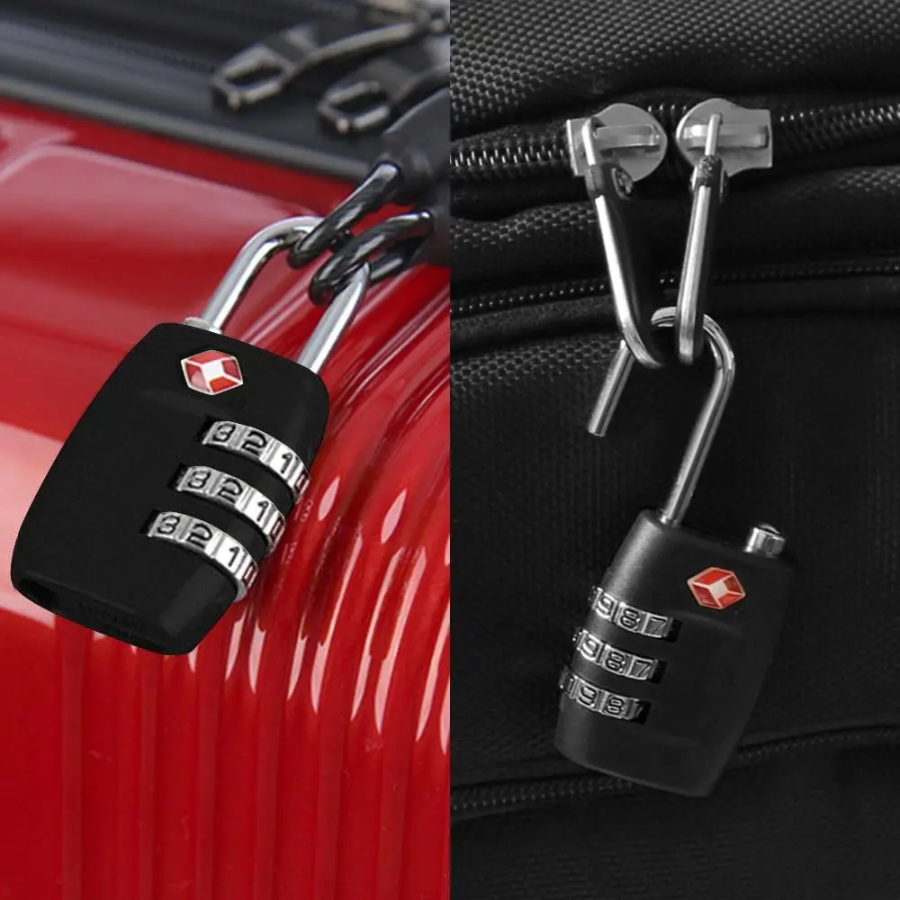 Tsa Approved 3-Digit Combination Luggage Locks with Extendable Long Wire Rope – Resettable Code, Easy to Carry