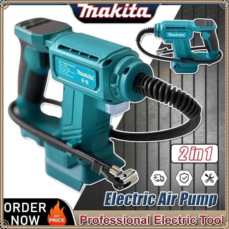 

Беспроводной воздушный компрессор Makita с цифровым дисплеем, портативный насос для накачки автомобильных шин