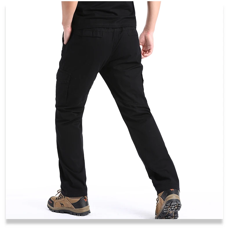 Plus Größe männer Cargo Hosen Casual Lose Multi Tasche Hohe Qualität Baumwolle Hosen Lange Hosen Herren Jogger Hosen 5XL 6XL – Detail 2