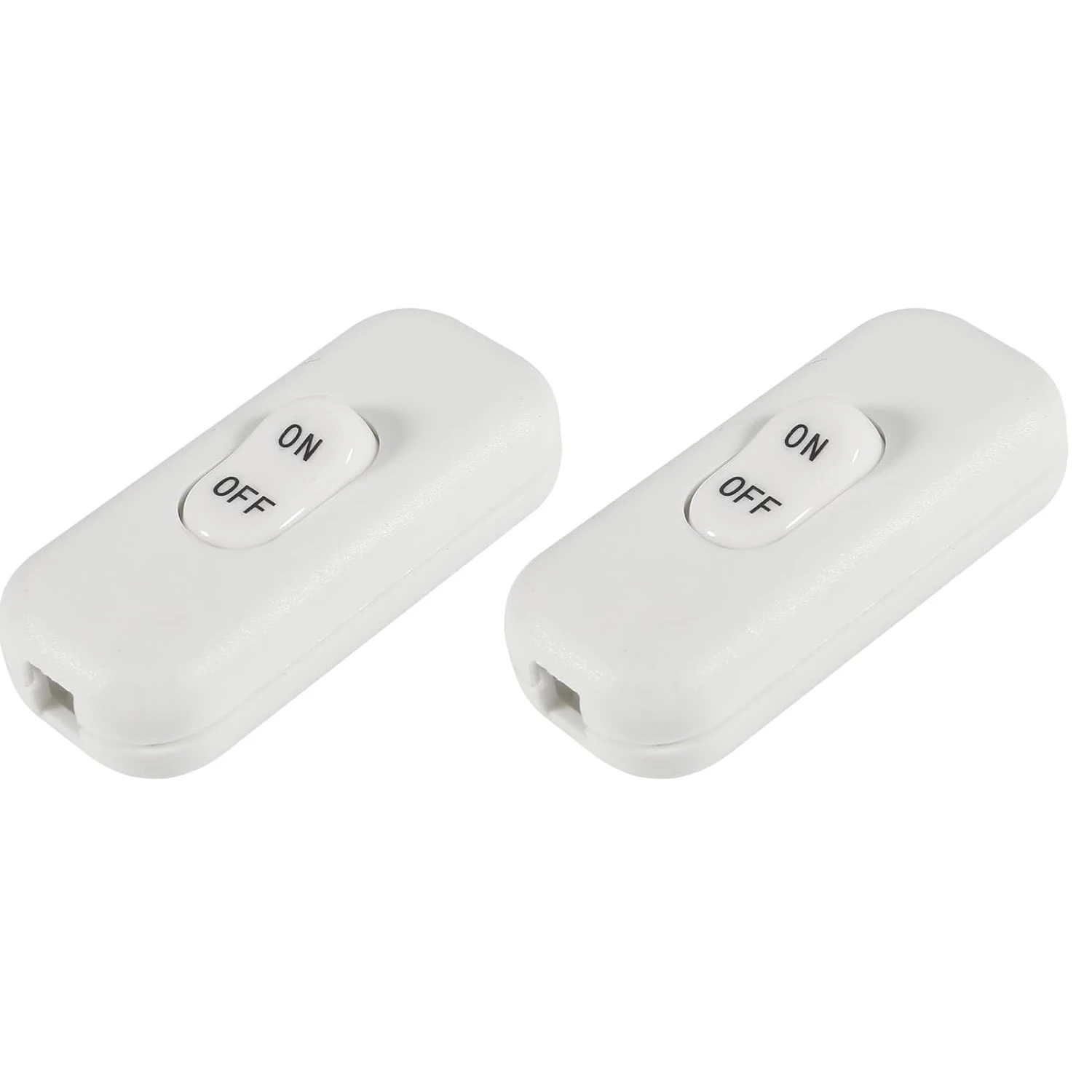 2/4er-Pack Inline-Kabelschalter AC 250 V 6 A Ein-Aus, Lampenkabelknopf-Torpedoschalter, Wippschalter für elektrische Leitungen