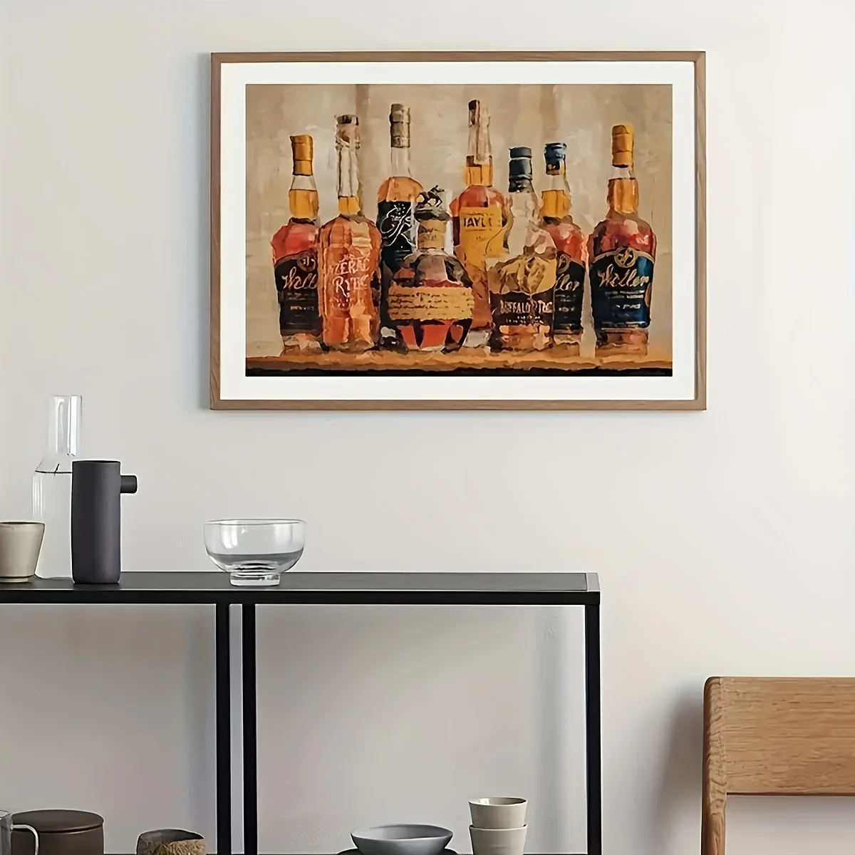 1 cuadro sobre lienzo de búfalo Trace Bourbon, ideal regalo para el día del padre, decoración clásica sin marco para el hogar, la oficina, la sala de estar, el dormitorio