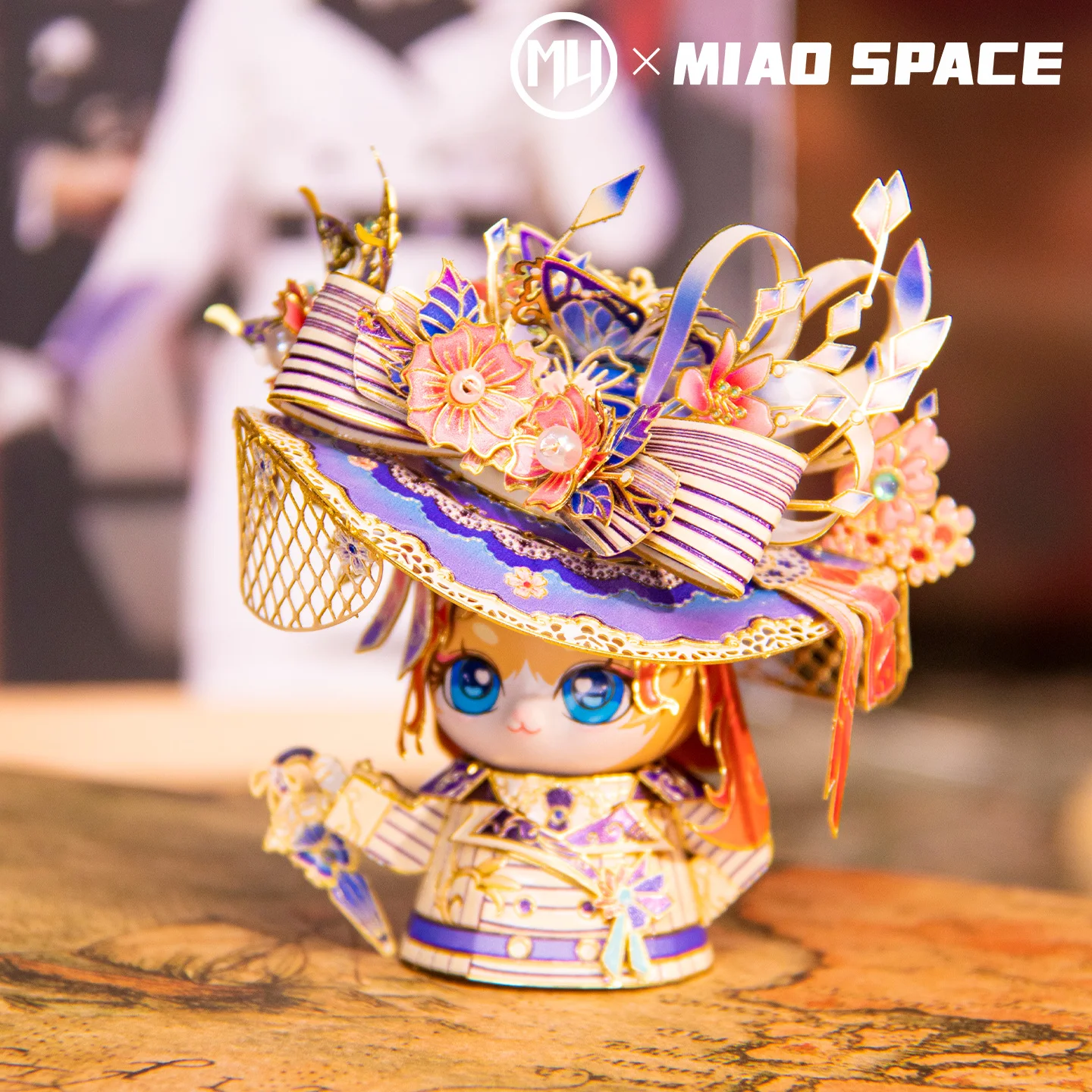 أحجية الصور المقطوعة المعدنية ثلاثية الأبعاد من MU Ruth Cat، لعبة ألغاز ذاتية الصنع، ديكور مكتب سطح المكتب، تخفيف التوتر، هدية ملونة لصديقتك