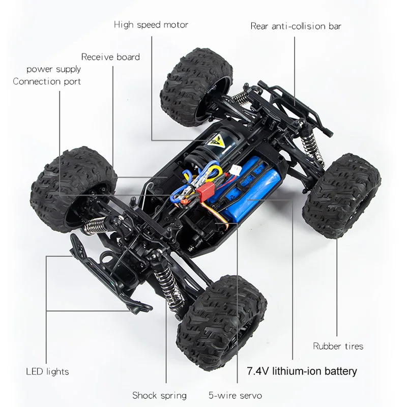 2023 New 1/16 Rc Car Off Road 4x4 2.4GHz RC Racing Car Electric High-speed Cart Remote Control Cars Children Toys Gift