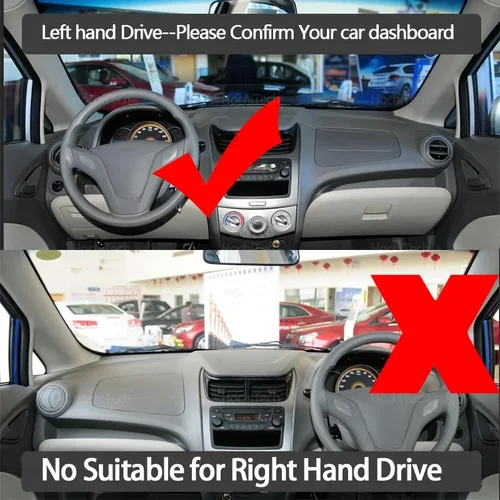 Imagen 2 del producto Para Chevrolet Sail 2010 2011 2012 2013 2014 2015 estera Anti-UV parasol Dashmat alfombra tablero cubierta almohadilla accesorios de coche