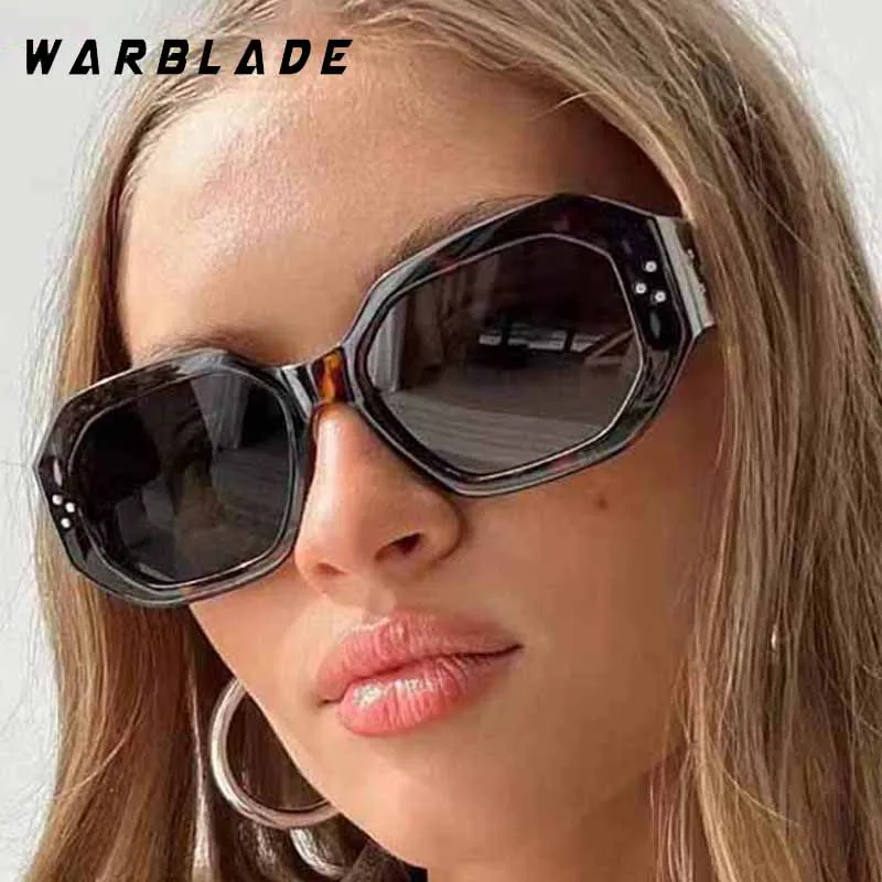 

Trending Luxury Rivets Decorate Polygon Women's Sunglasses Brand Designer Men Sunglass Driving Hiking Punk Shades UV400 Lentes