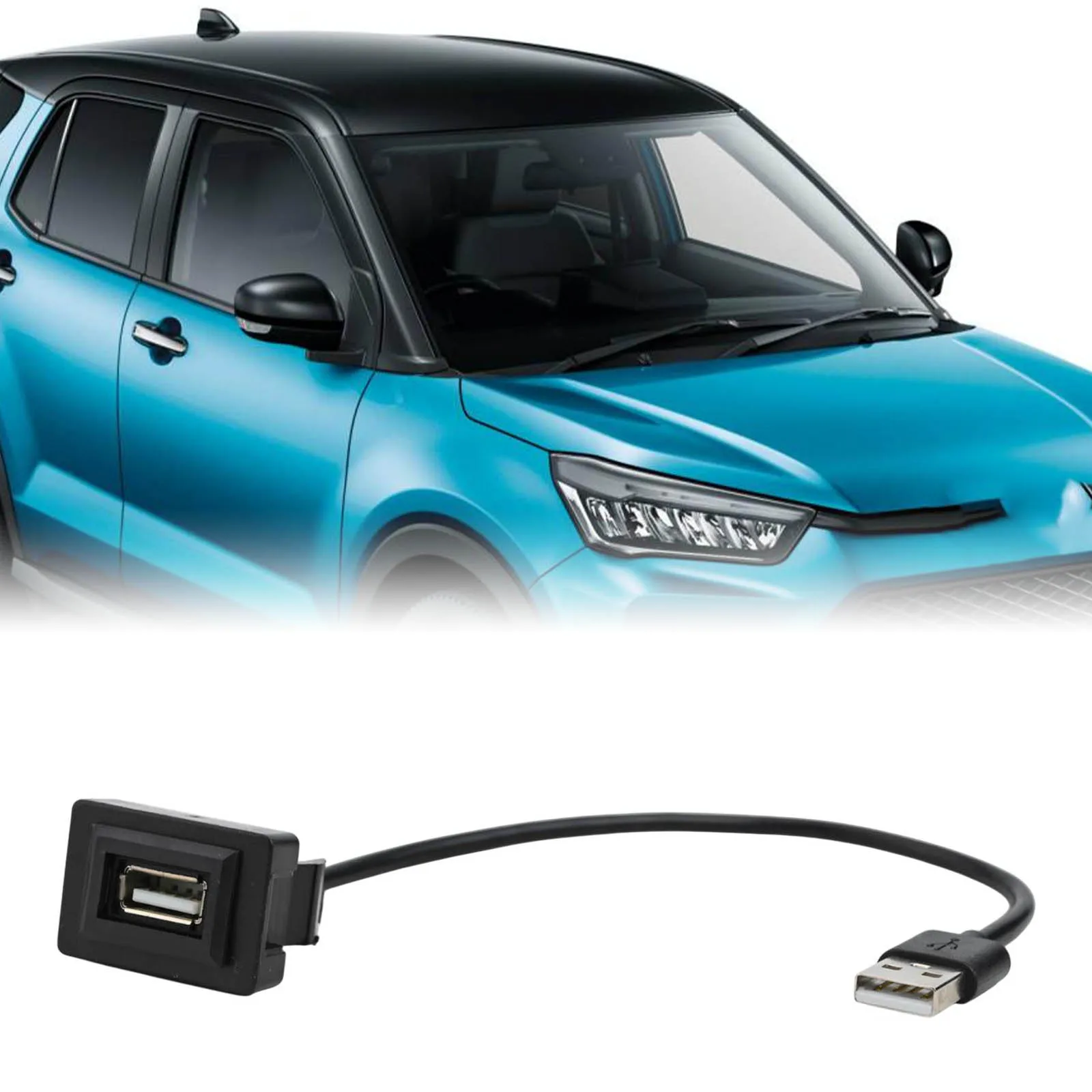 USB Passthrough Suit Small Socket For Toyota Short Dash For Hilux Prado For Landcruiser Replacement Automobiles Parts