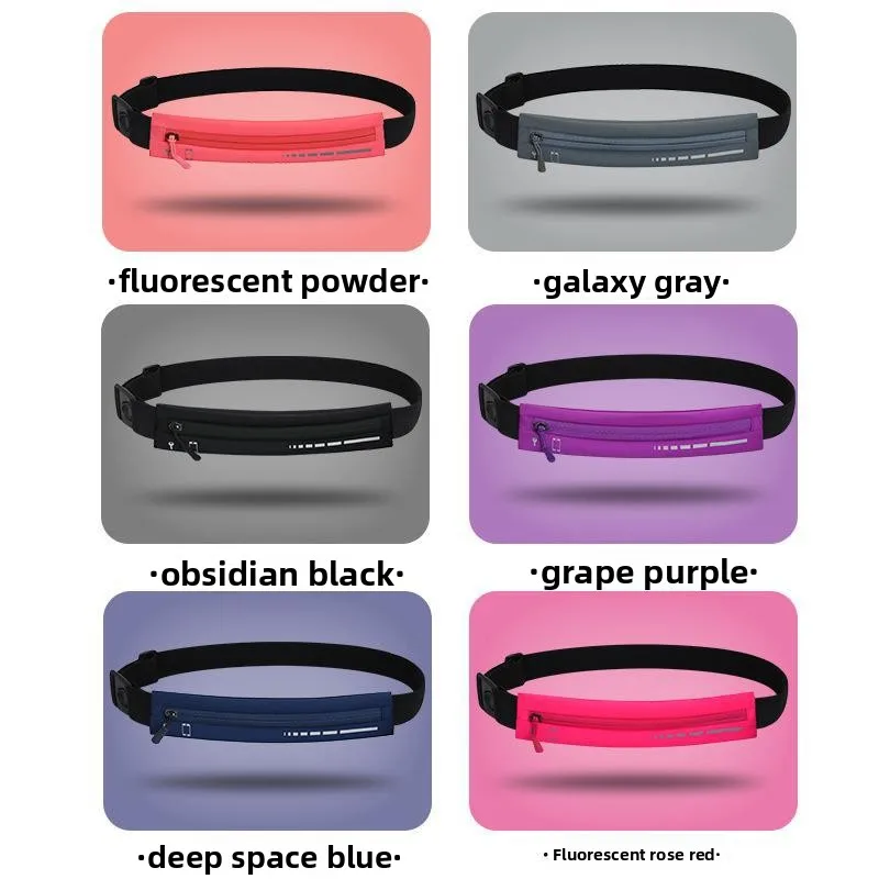 Riñonera deportiva ligera de tejido de nailon para hombre, ideal para correr, con compartimento ajustado para guardar el teléfono móvil; riñonera elástica para mujer, perfecta para actividades físicas.