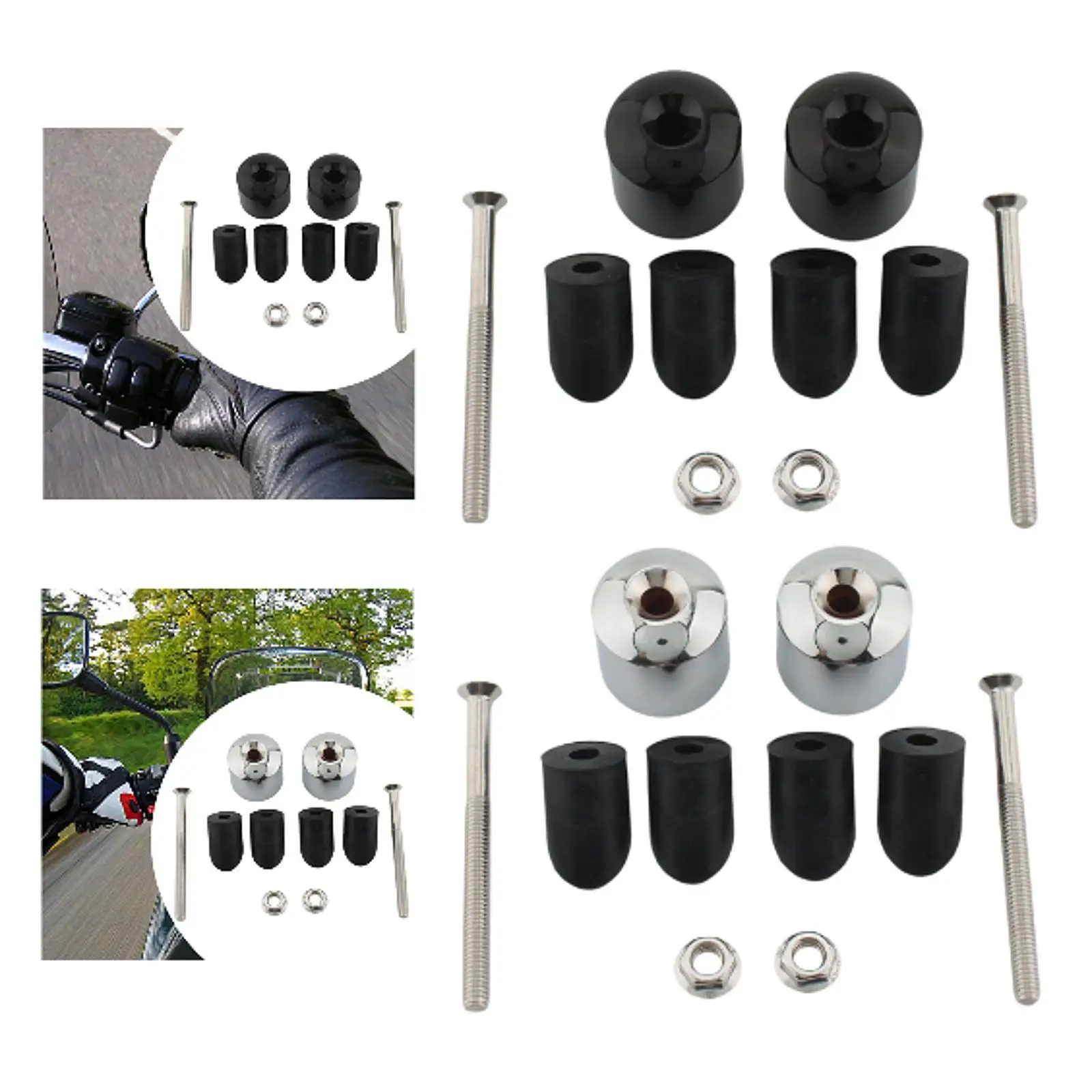 Motorcycle Handlebar End Plugs, Replace Parts, Easy to Install, Handle Bar End Caps for 400 540 450 750 Accessories