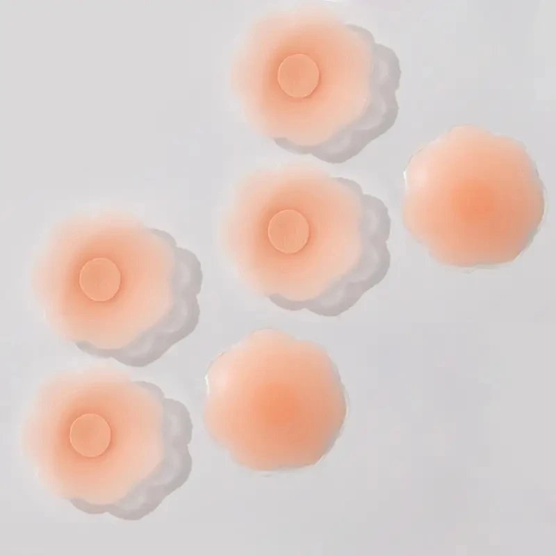 4 pçs/set mama up nipple cover intimate feminino reutilizável acessórios silicone invisível pasties almofada pétala adesivos sutiã pegajoso