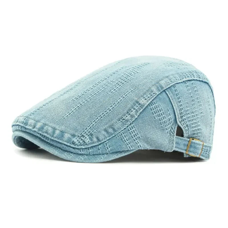 

Spring Cotton Print Newsboy Caps Men Flat Peaked Cap Women Painter Beret Hats 61