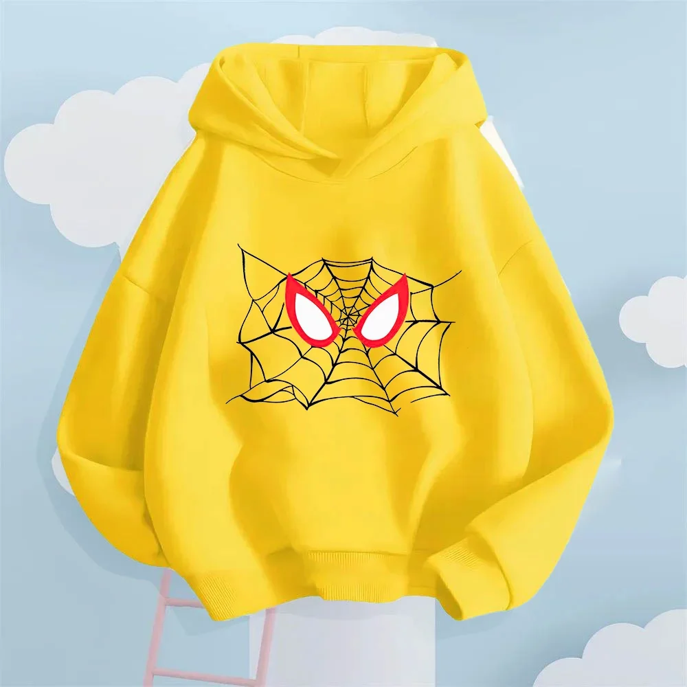 Interessante Spider-Man Spider Web Design bedrukte kinderkleding hoodies, dagelijkse casual sport outdoor tops voor jongens en meisjes