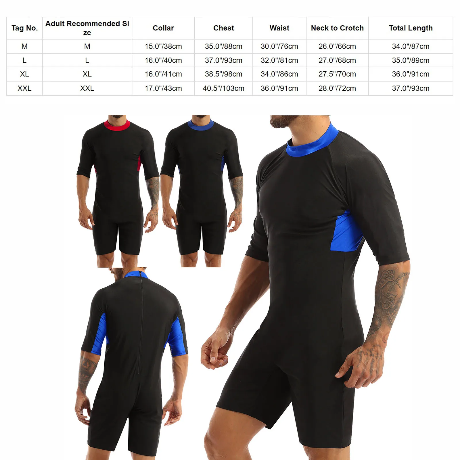 One Piece Quick-Drying Mens Swimsuit Sporty Swim Suit Sleeveless Zipper Tank Bodysuit Swimwear Athletic Bathing Suit Surf Wear