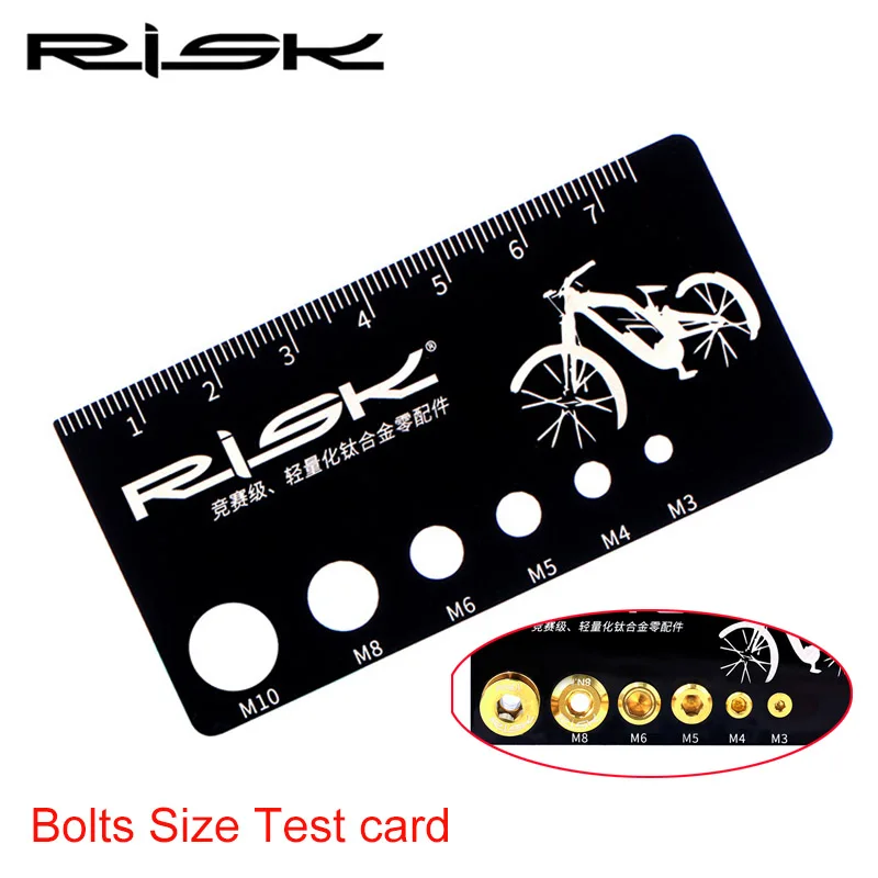 RISK Portable Acrylic Measuring Tools Metric System Screw Bolts Measuring Caliper M3/M4/M5/M6/M8 75MM Bicycle Repair Tool