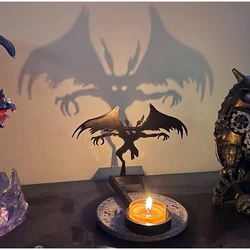 Candle Shadow Halloween Horror Candlestick Metal Decor, Tea Candle Casters, Home Decor, Fun Office, Bedroom Tabletop Decor