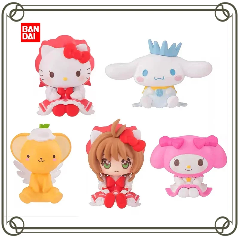 ORIGINAL BANDAI Cardcaptor Sakura Gashapon SHellokittyyxs CERBERUS KINOMOTO SAKURA  Anime Action Figures Collect Model Toys