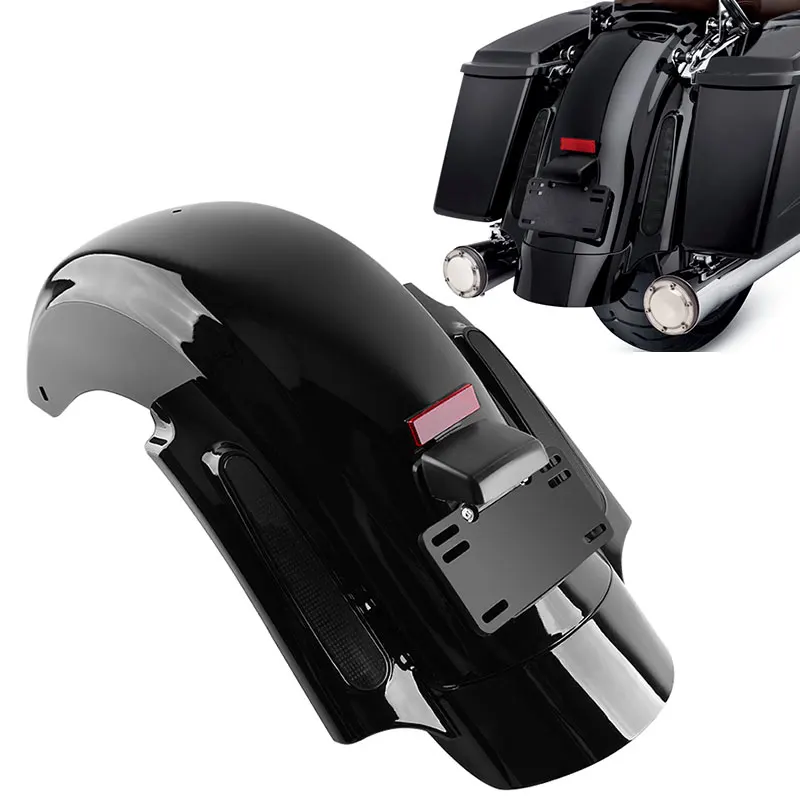 

Motorcycle LED CVO Style Rear Fender System Extension Fascia Set For Harley Touring Road King Electra Glide 2009-2013