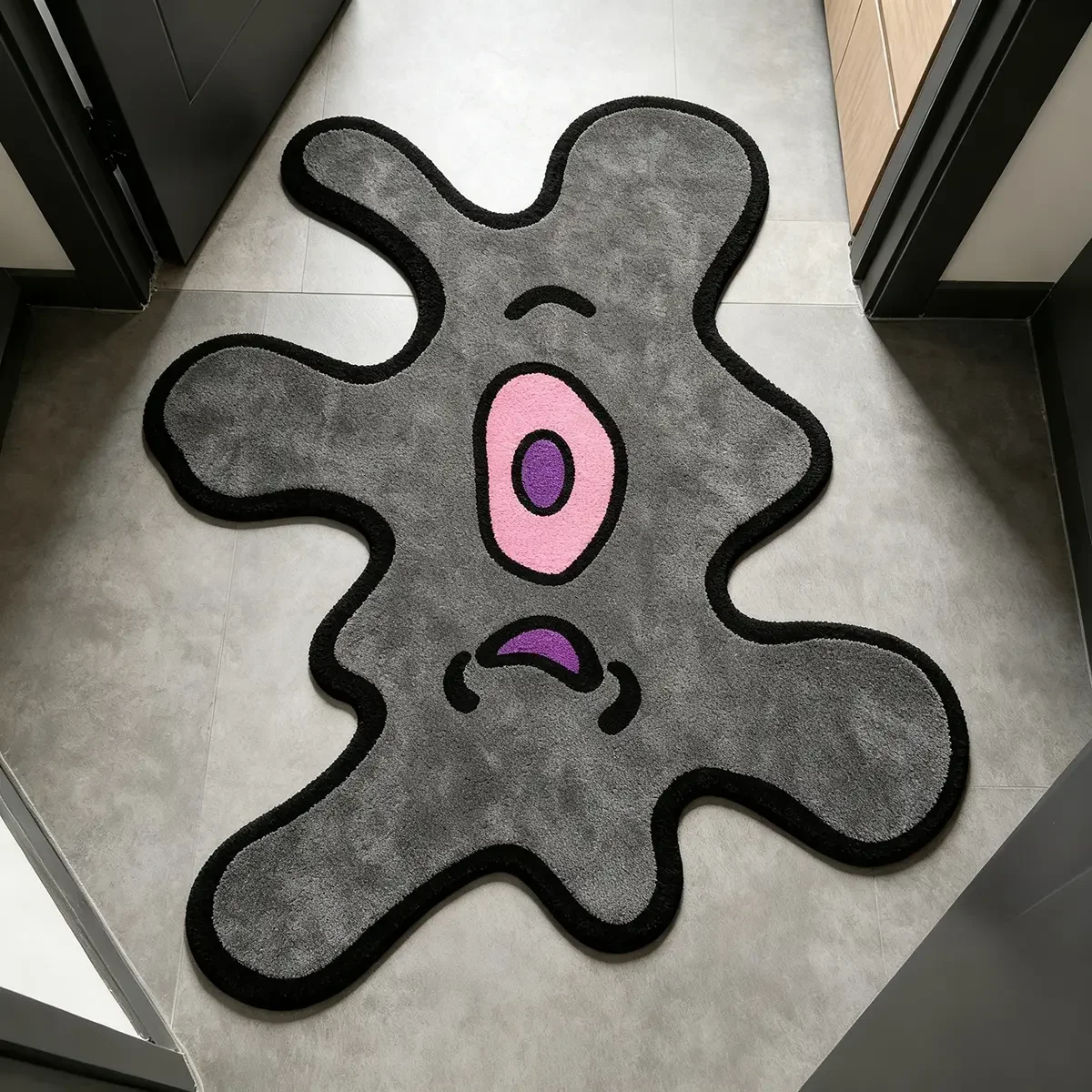 VIKAMA Street Style Single Eyed Monster Carpet, Washable Soft Non Slip Floor Mat, Bedroom Office Home Gift view 6