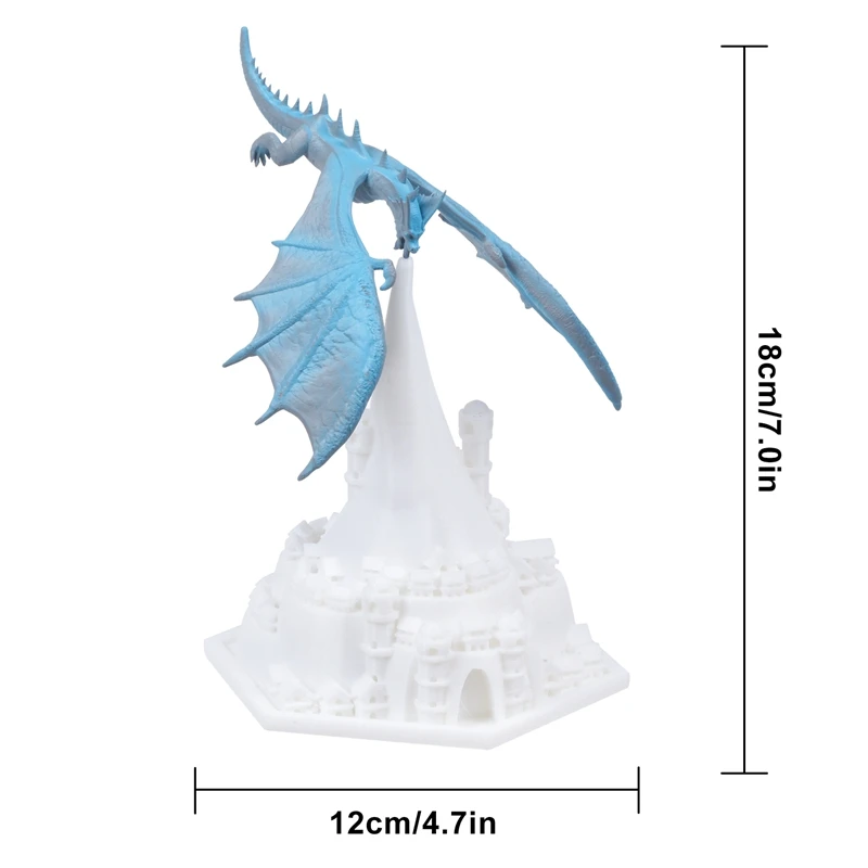 โคมไฟลายพิมพ์3D รูปมังกรไฟกลางคืนสำหรับห้องเด็กห้องนอนห้องนอนรูปสัตว์ชาร์จไฟได้