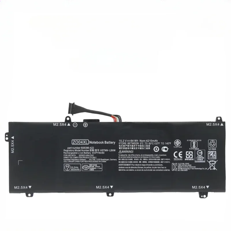 4210mAh 15.2V 64Wh ZO04XL Laptop Battery For HP ZBook Studio G3 G4 808396-421 808450-001 HSTNN-CS8C HSTNN-C88C HSTNN-LB6W ZO04
