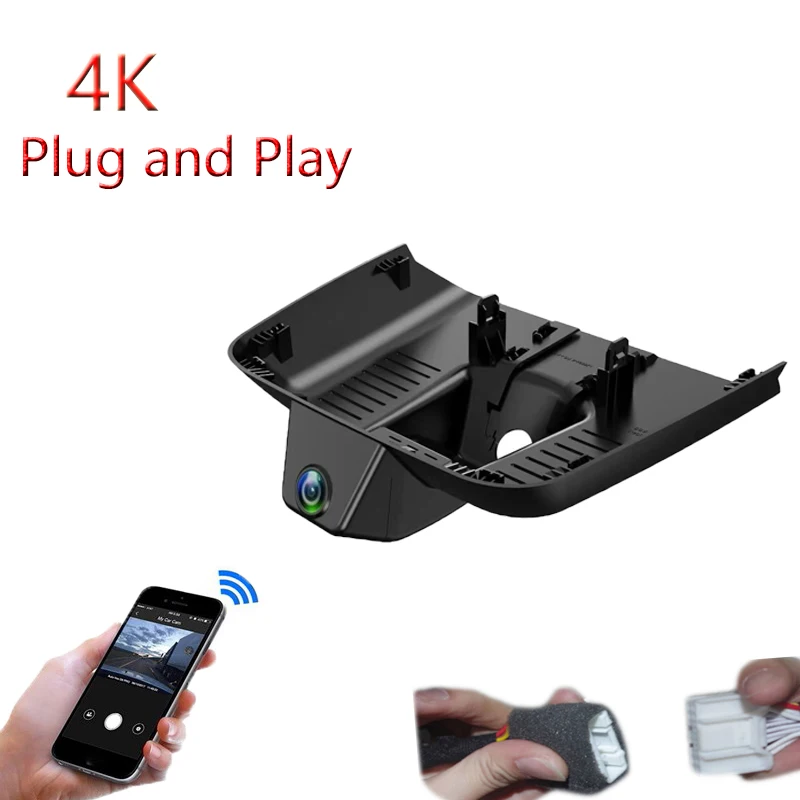 

4K Plug And Play для Volvo XC70 XC 70 2026 2027 Автомобильный Wi-Fi DVR Видеорегистратор FHD 2160P Видеорегистратор