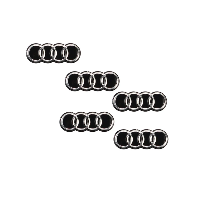 5Pcs Aluminium Metal Car Key Emblem Stickers For Audi Sline A1 A3 A4 A5 A6 A7 A8 B8 B9 B6 C6 Q2 Q3 Q5 Q7 Q8 TT S3 S4 S7 S8 RS5