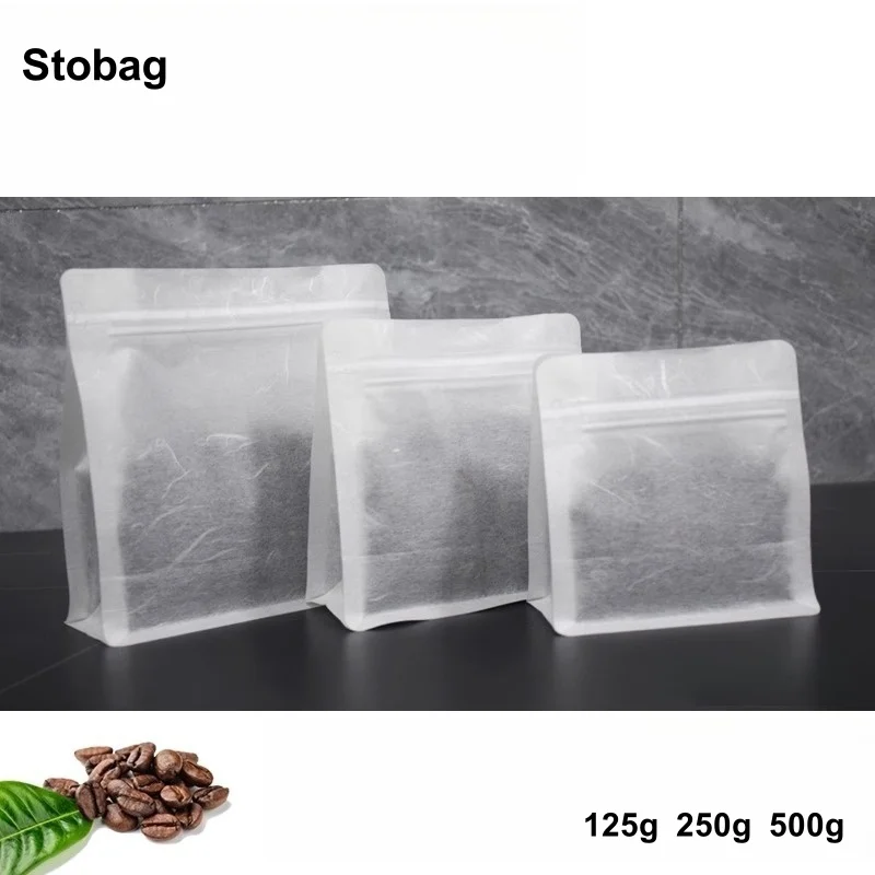

StoBag 50 шт., оптовая продажа, белая бумага, полупрозрачная упаковка, термоизоляция для хранения, многоразовый пакет