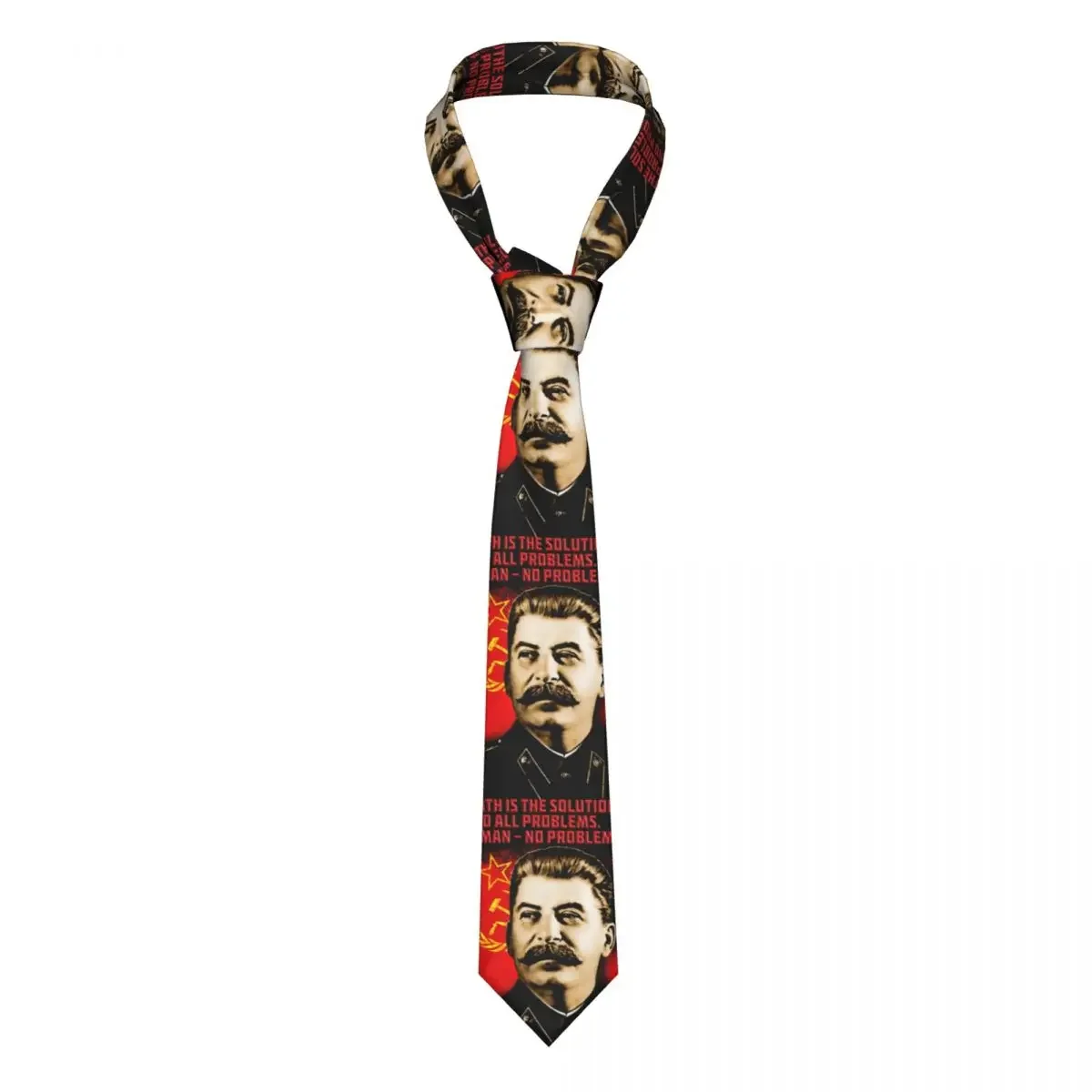 

Allied Nations Joseph Stalin Men Necktie Silk 8 cm Narrow USSR Communist Russia for Accessories Cravat Cosplay Props