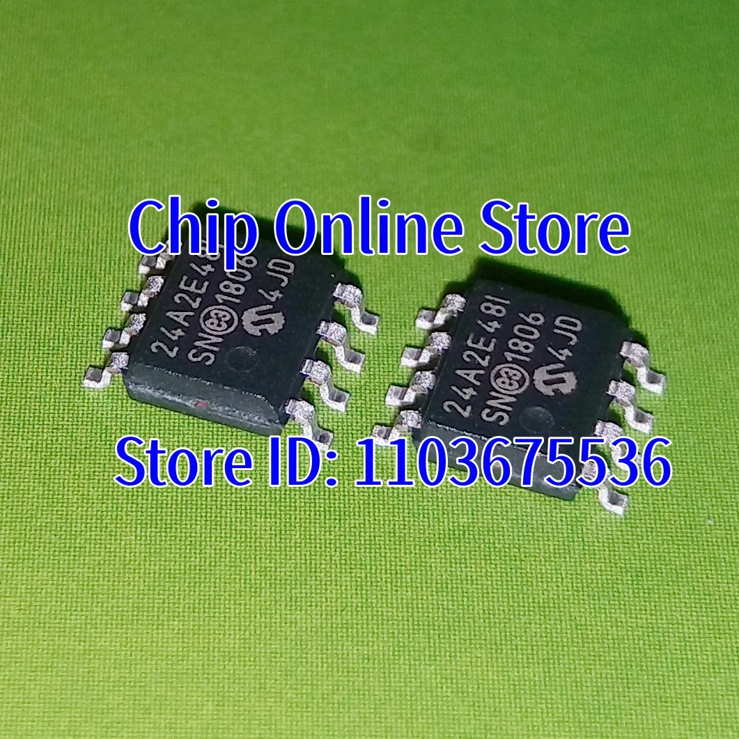 5~100pcs  24AA02E48-I/SN  24AA02E48T-I/SN  24AA02E48  SOIC8  New Original  EEPROM