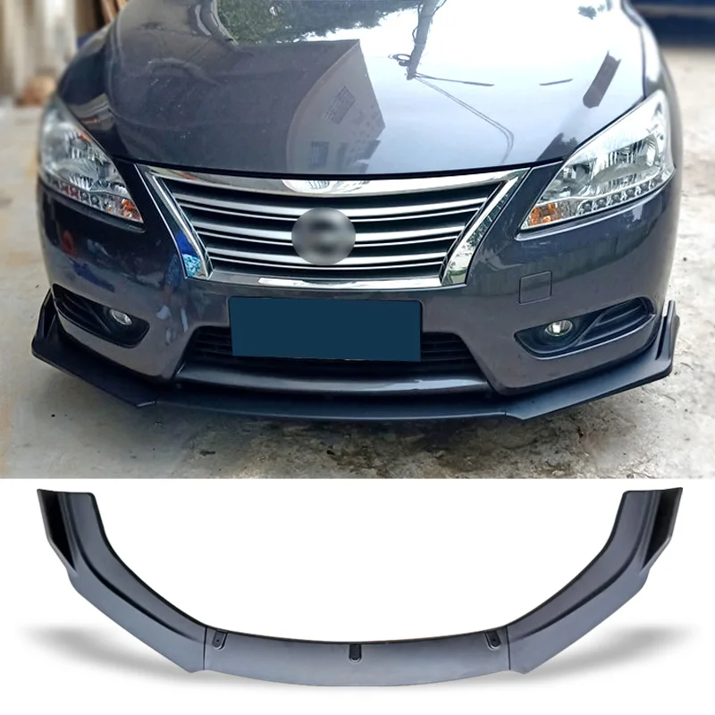 

Front Bumper Spoiler Protector Plate Lip Body Kit Carbon Surface Car Chin Shovel For Nissan Sentra Sylphy 2012 - 2015