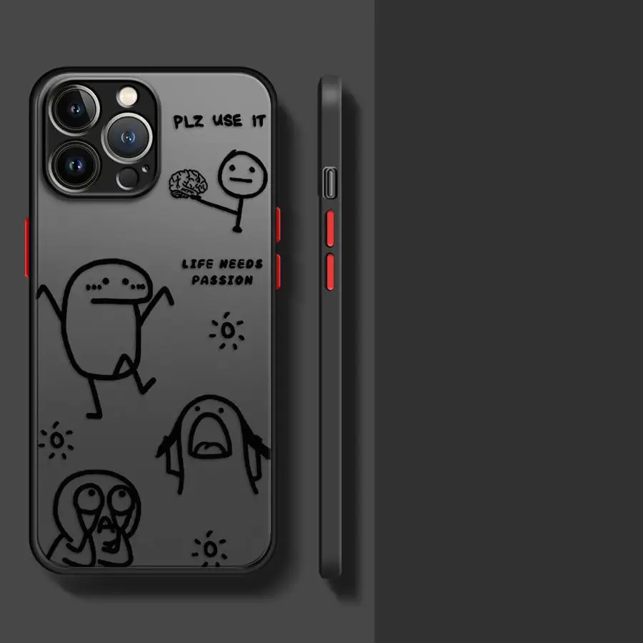 Interesante funda de arte divertido para iPhone 11 17 16 Pro Max 16e 12 13 Mini 14 15 Plus XS 17 Air funda trasera para teléfono