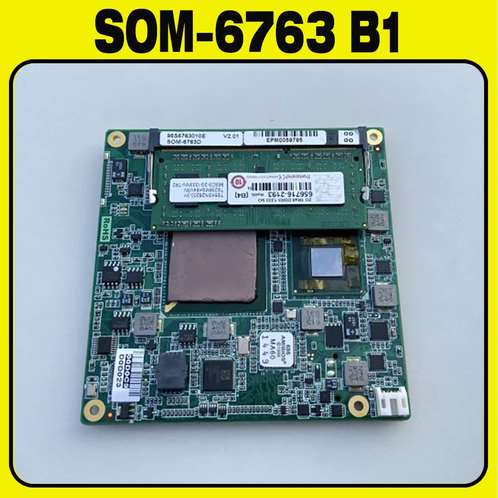 SOM-6763 B1 01-3  For Advantech Industrial Control motherboard  original disassembly machine SOM-6763D