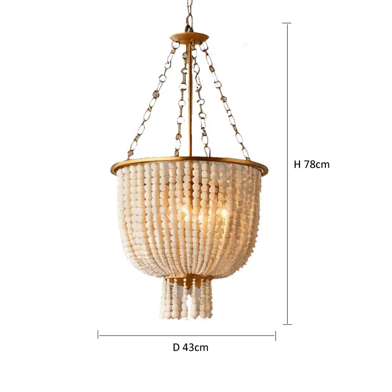 Vintage French Style Villa Living Room Hall Chandelier American Duplex Decoration Lamp Dining Room Bedroom Stairs Pendent Lamp