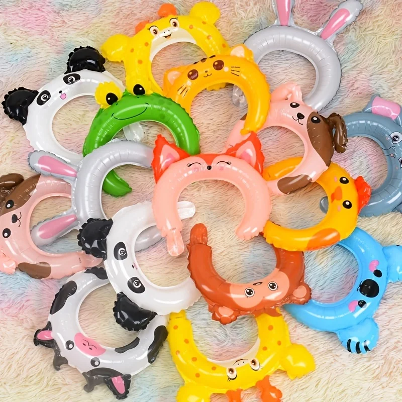 20Pcs Cute Headband Balloon for Birthday Party Decoration Rabbit Bear Cartoon Animal Balloon Pink Children's Toys Baby Shower