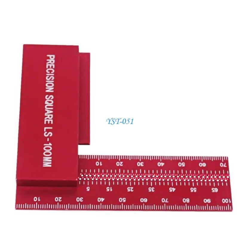 

E15A L Shaped Measurement Square Woodwork Protractor L Square Aluminum Woodworking Accessory for Accurate Angles Marking