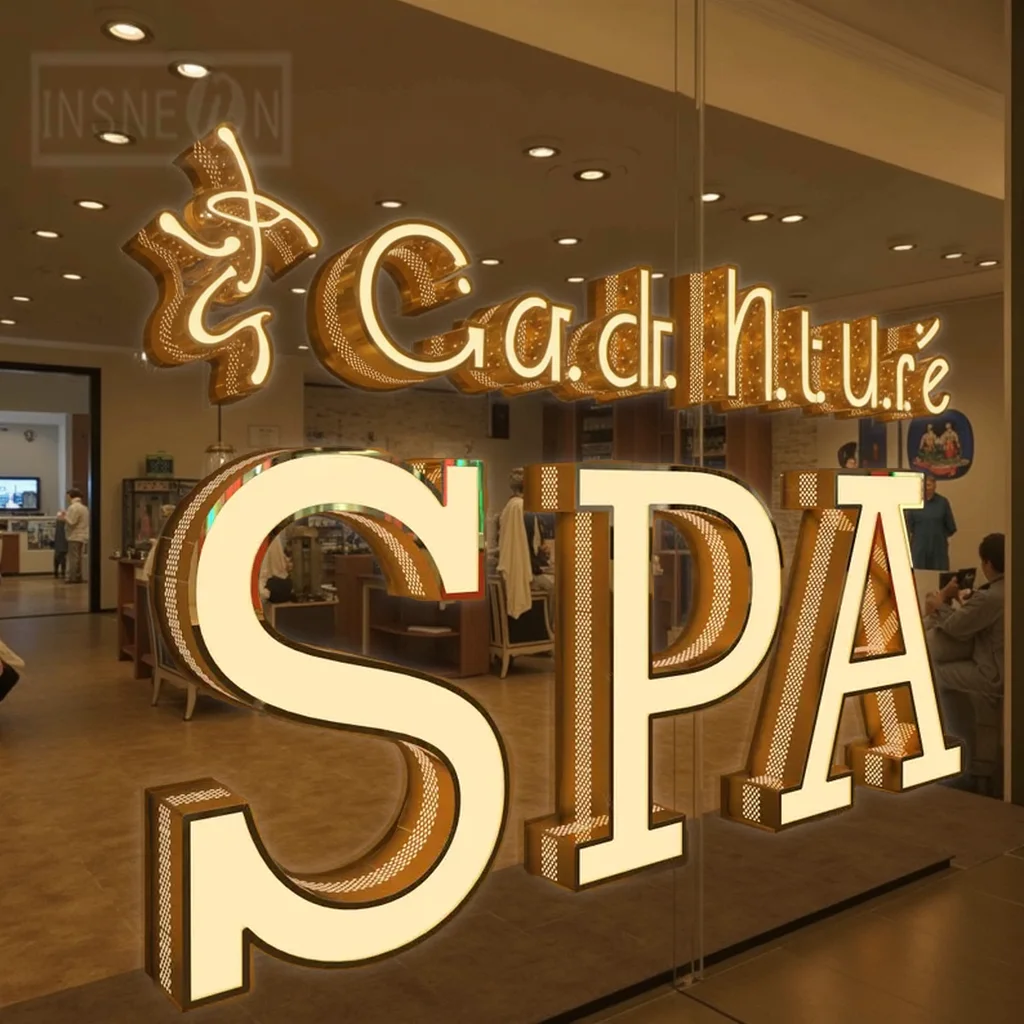 Custom Punching Holes Lighting Letter Sign 3D LED Channel Letter Led Signs for Business Outdoor Outdoor Advertising Signboard