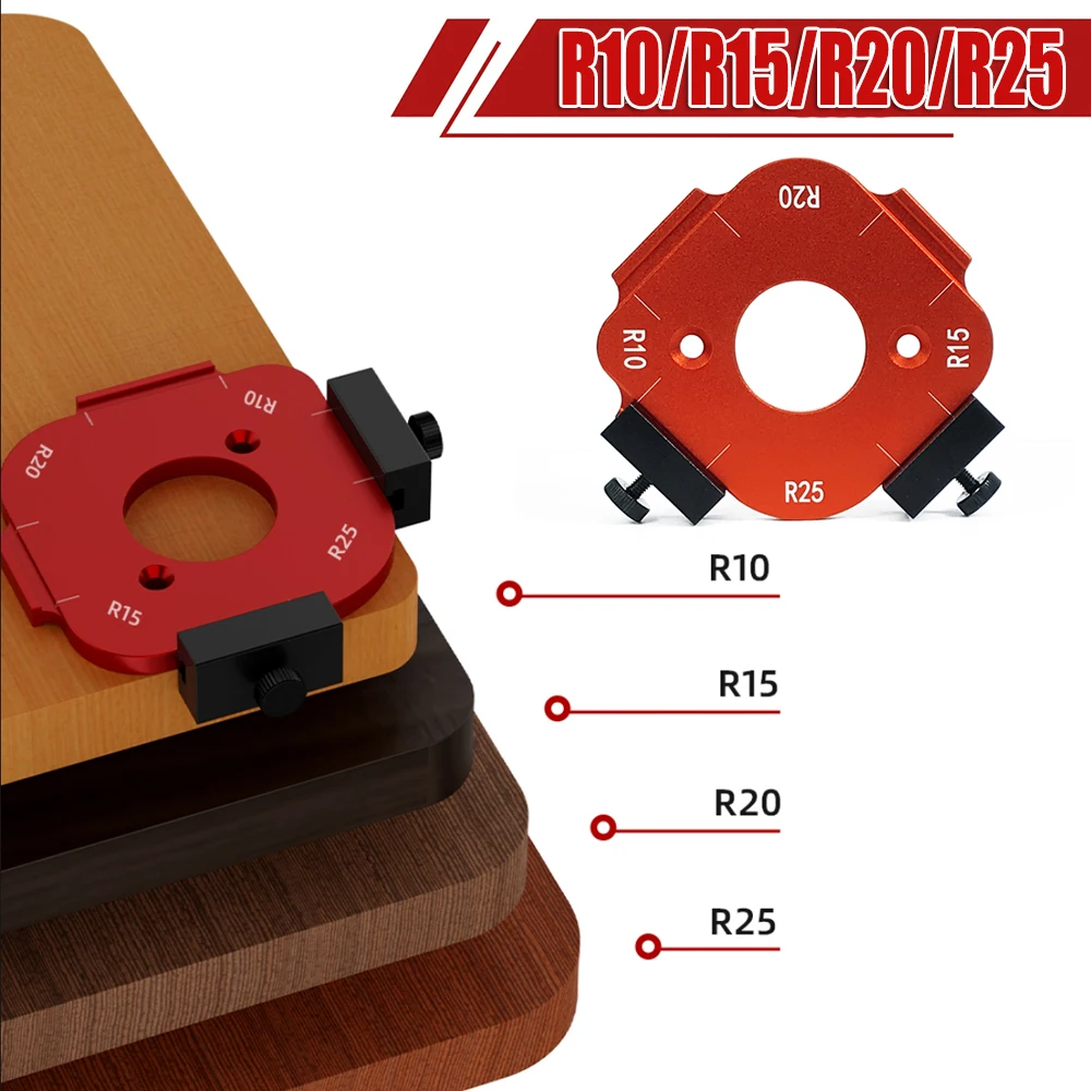 Trimming Machine Cutting Fillet Template R-angle Arc Template for Woodworking Electric Router Slotting Wardrobe Woodboard Tools