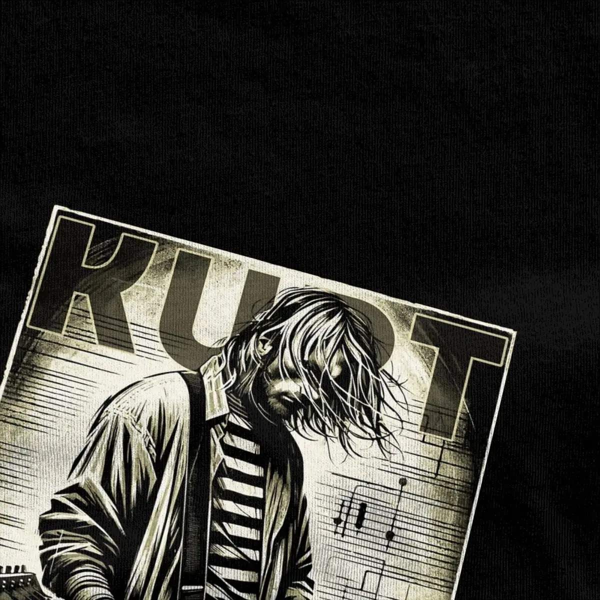 Men Women Kurt Cobain Electric Guitar T Shirts Cotton Tops Novelty Short Sleeve Crew Neck Tee Shirt Original T-Shirts