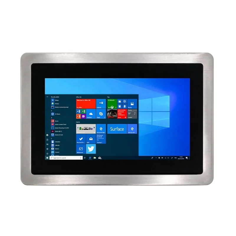 fanless design 7 inch embedded computer stainless steel case all in one touch screen panel pc