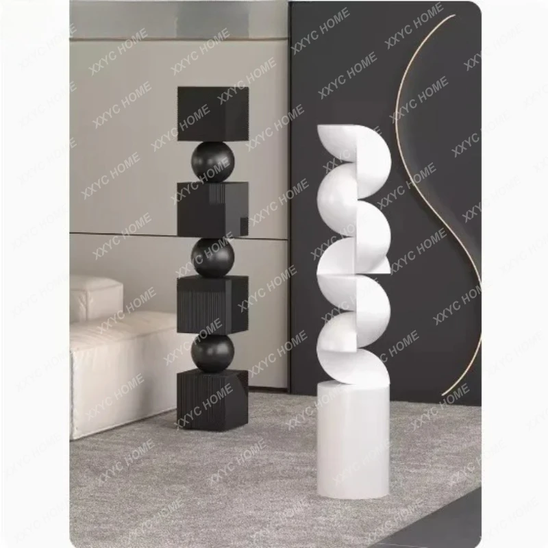 

Бесконечная напольная скульптура-колонна для отеля, декоративное украшение для входной зоны, абстрактная скульптура нестандартной формы для мягкого оформления пространства