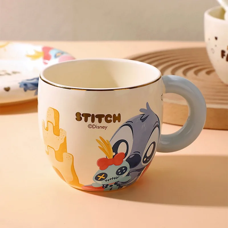 Cute Winnie The Pooh Ceramic Mug Lotso Home Office Coffee Cups Cartoon Stitch High-quality Couple Water Cup Breakfast Milk Mugs - view 2