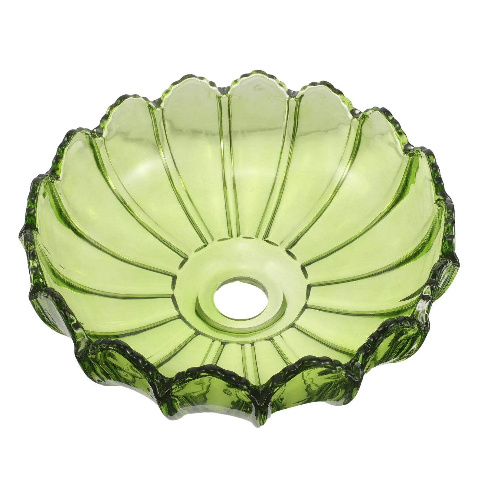 Vintage Bell Green Glass Pumpkin Lampshade Replacement Pendant Light Fixture Cover for Table Lamps Chandelier Light Bulb Covers