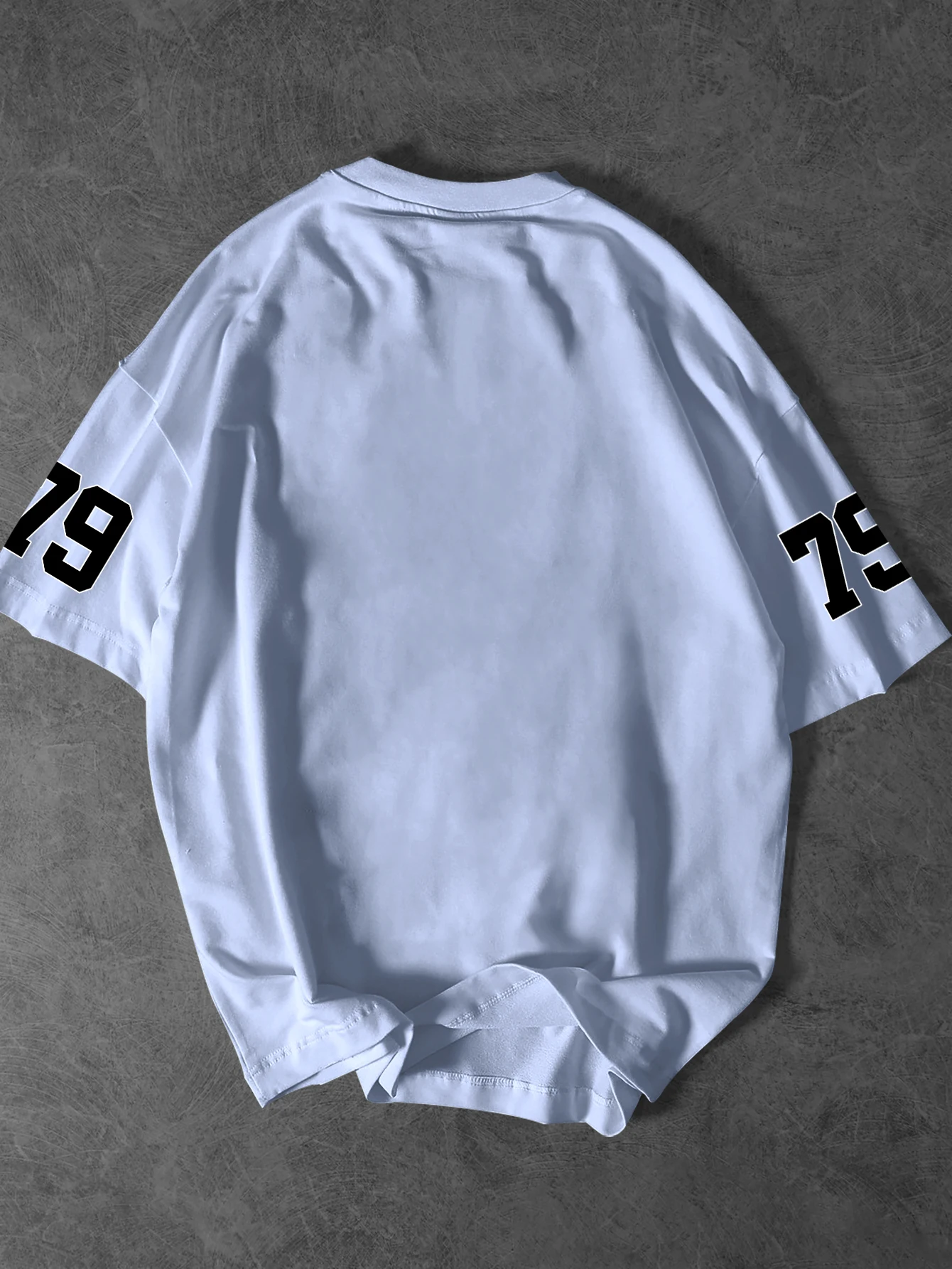 Herren-T-Shirt „Los Angeles USA Number 79“ mit amerikanischem Flaggen-Print, übergroßes Kurzarm-T-Shirt, S-XXL – Detail 11