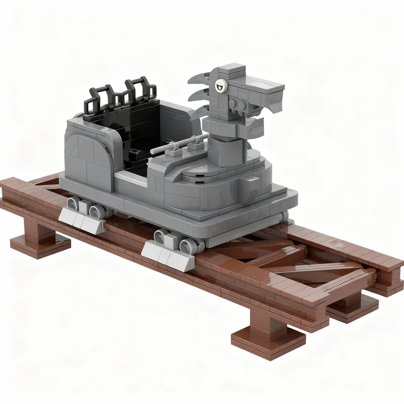 

752pcs MOC Dragon Rollercoaster Car Train Model Building Blocks Construction Toy Christmas Gifts DIY Creative Idea Education
