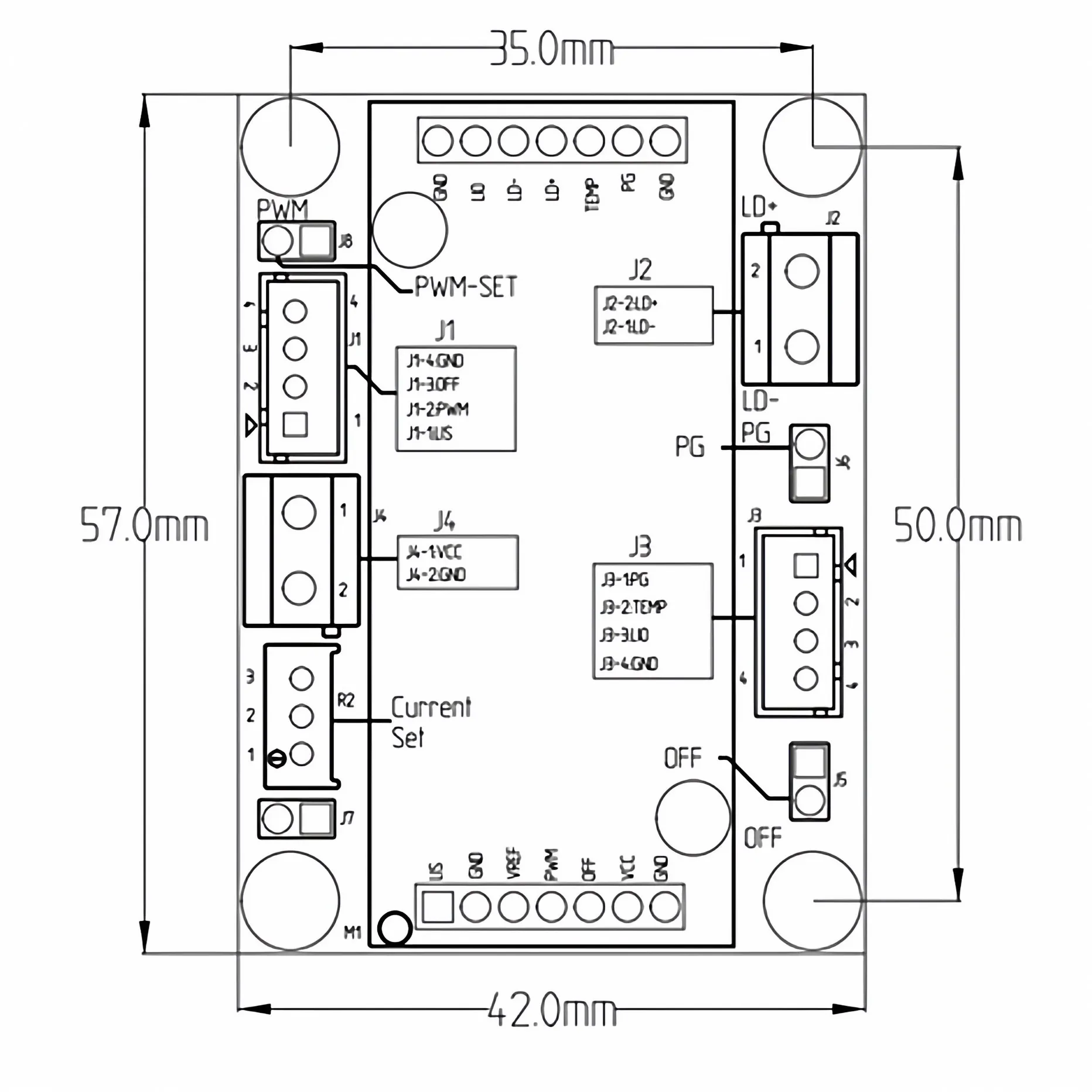 Laser Driver Module Constant Current Module Laser Power Supply 12.0V 0~5.0A Low Noise Constant Current Power Supply