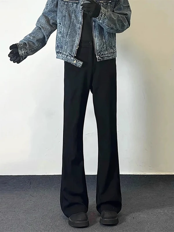 

Bla Ice Silk Knife Men's Summer Thin Drapey Pants American High-End Slimming Flared Straight Leg Trousers