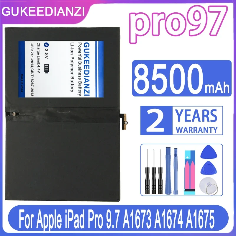 

GUKEEDIANZI Pro97 8500mAh Replacement Battery For Apple IPad Pro 9.7 A1673 A1674 A1675 Pro9.7 Batteria + Free Tools