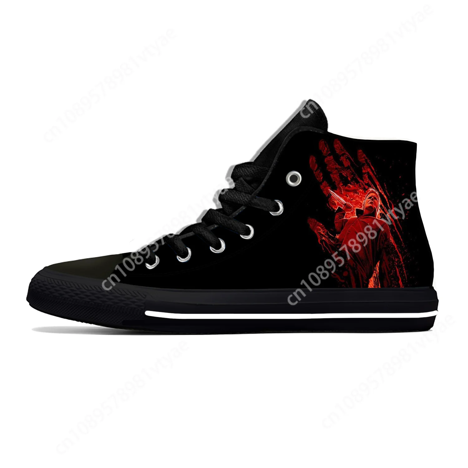 Hot Michael Myers Halloween Horror Scary Cool Casual Shoes Lightweight Summer Breathable Men Women Sneakers High Top Board Shoes