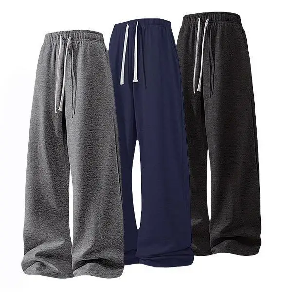 Men's Heavyweight Stretch Sweatpants Three Pack for Fall Straight Leg Neutral Style Other Material 100% Casual Pants