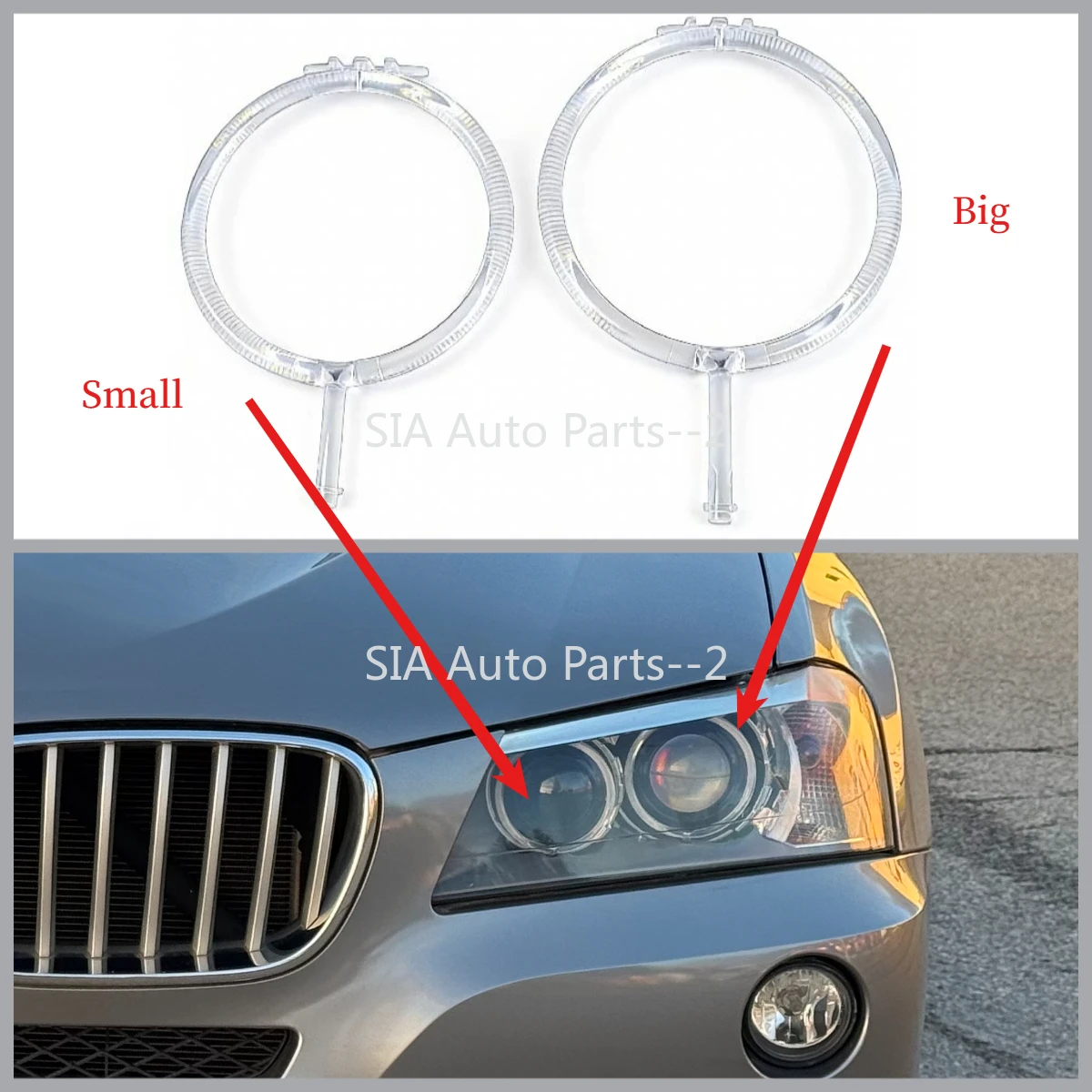 

Новые светодиодные кольца-гидрофильмы для фар Angel Eyes, лампы DRL, дневные ходовые огни для BMW X3 F25 2011-2013, аксессуары для автомобильного освещения