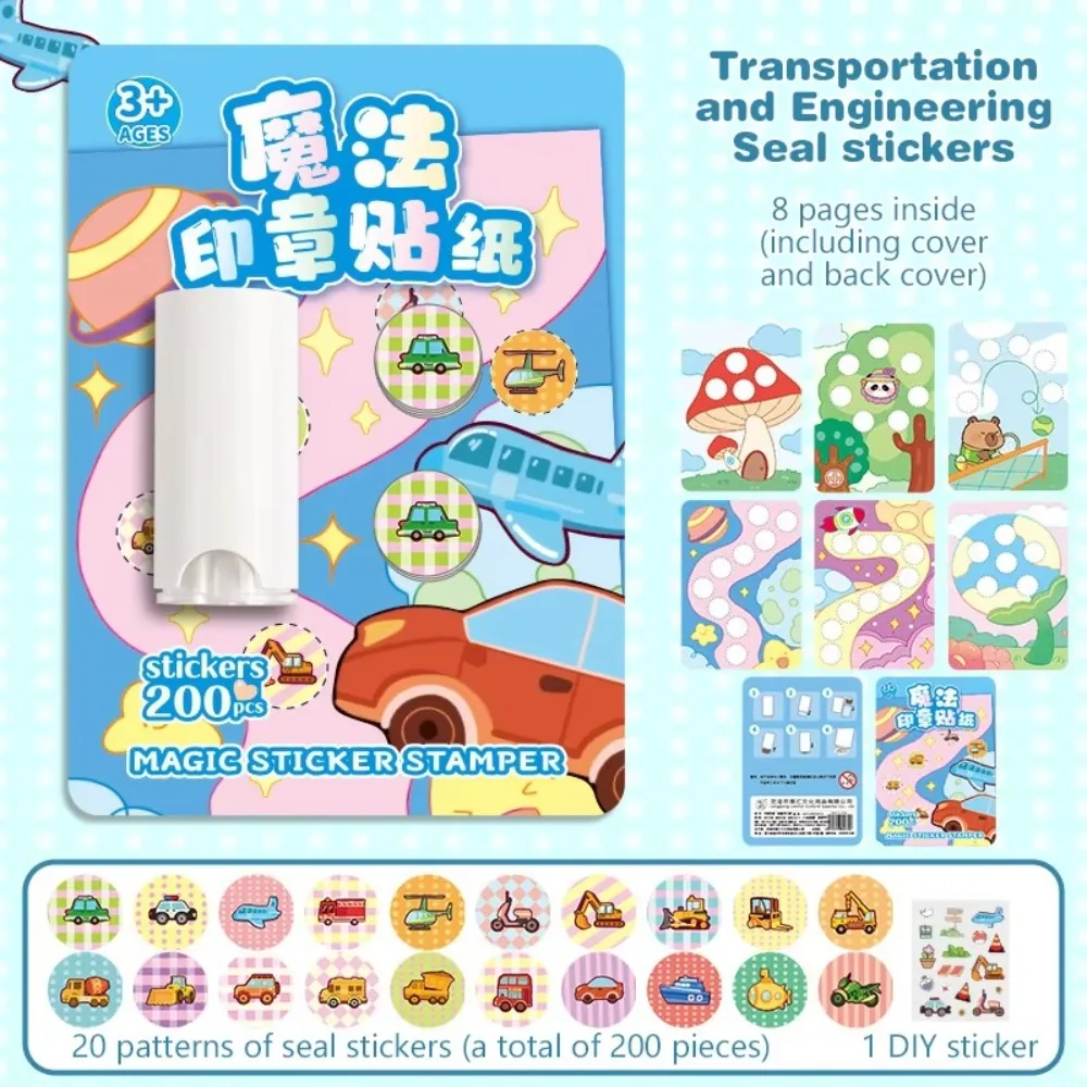 New Waterproof Stamp Toys Cute Cartoon Stamp Stickers Color Sticker Gift image 5